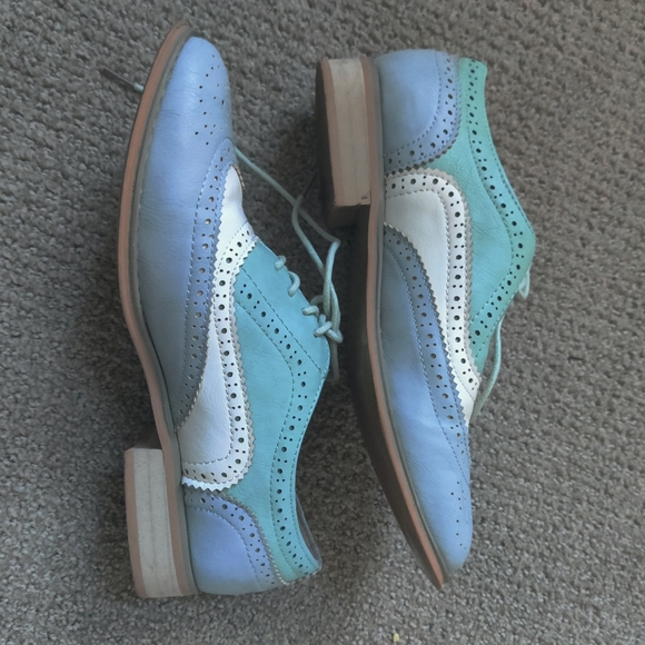 Wanted Babe Blue Saddle Shoes Size 7.5 - Picture 2 of 11